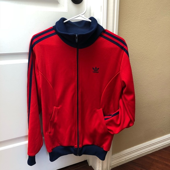 SOLD Vintage Red&Blue Adidas Track Jacket - Picture 3 of 4